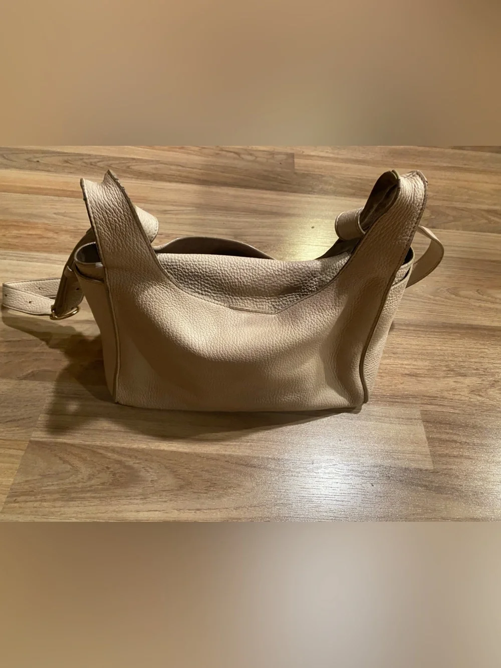 Cuyana Double Loop Minimalist Leather Shoulder Bag - AS IS